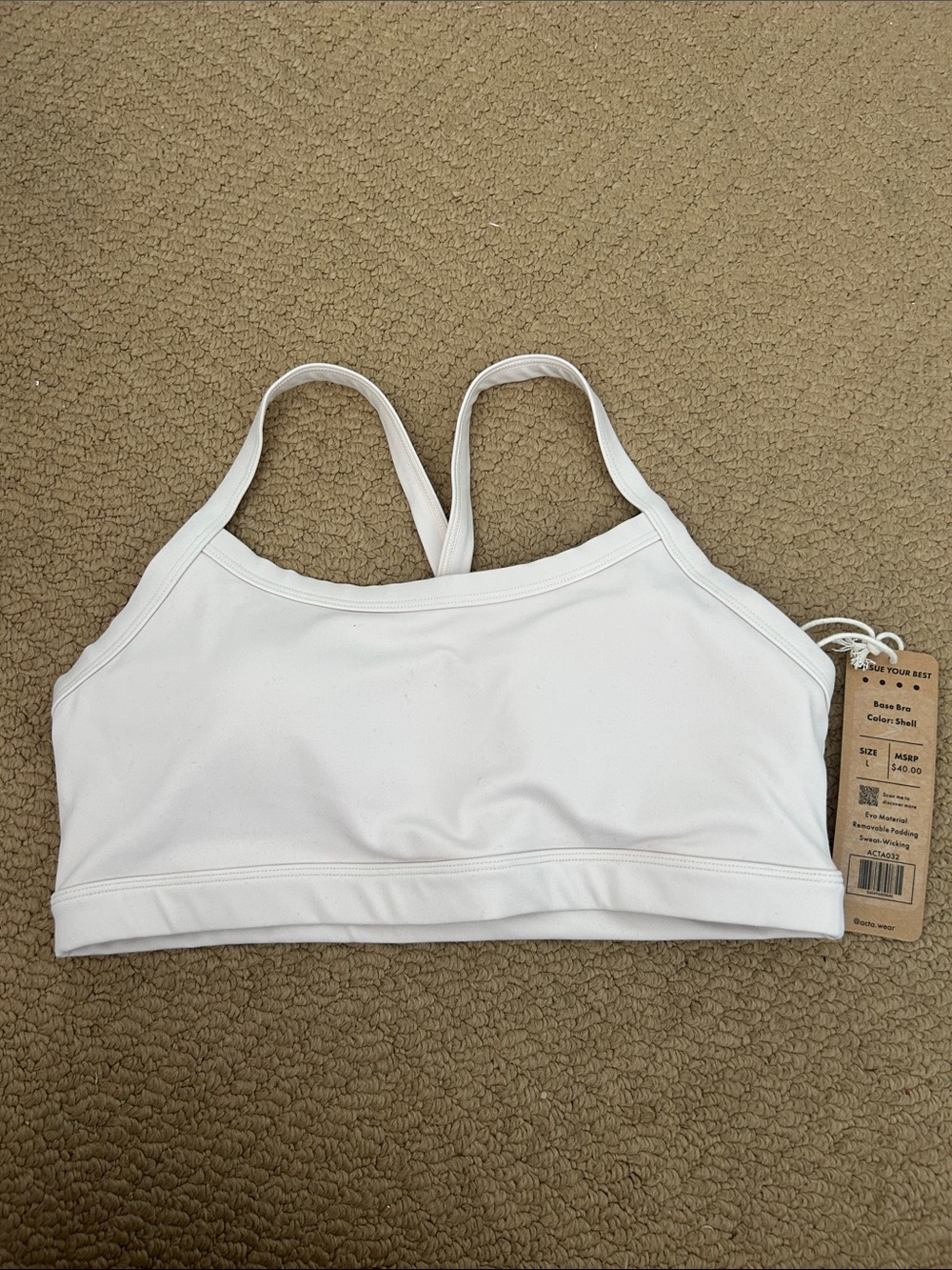 Acta cream(shell) sports bra